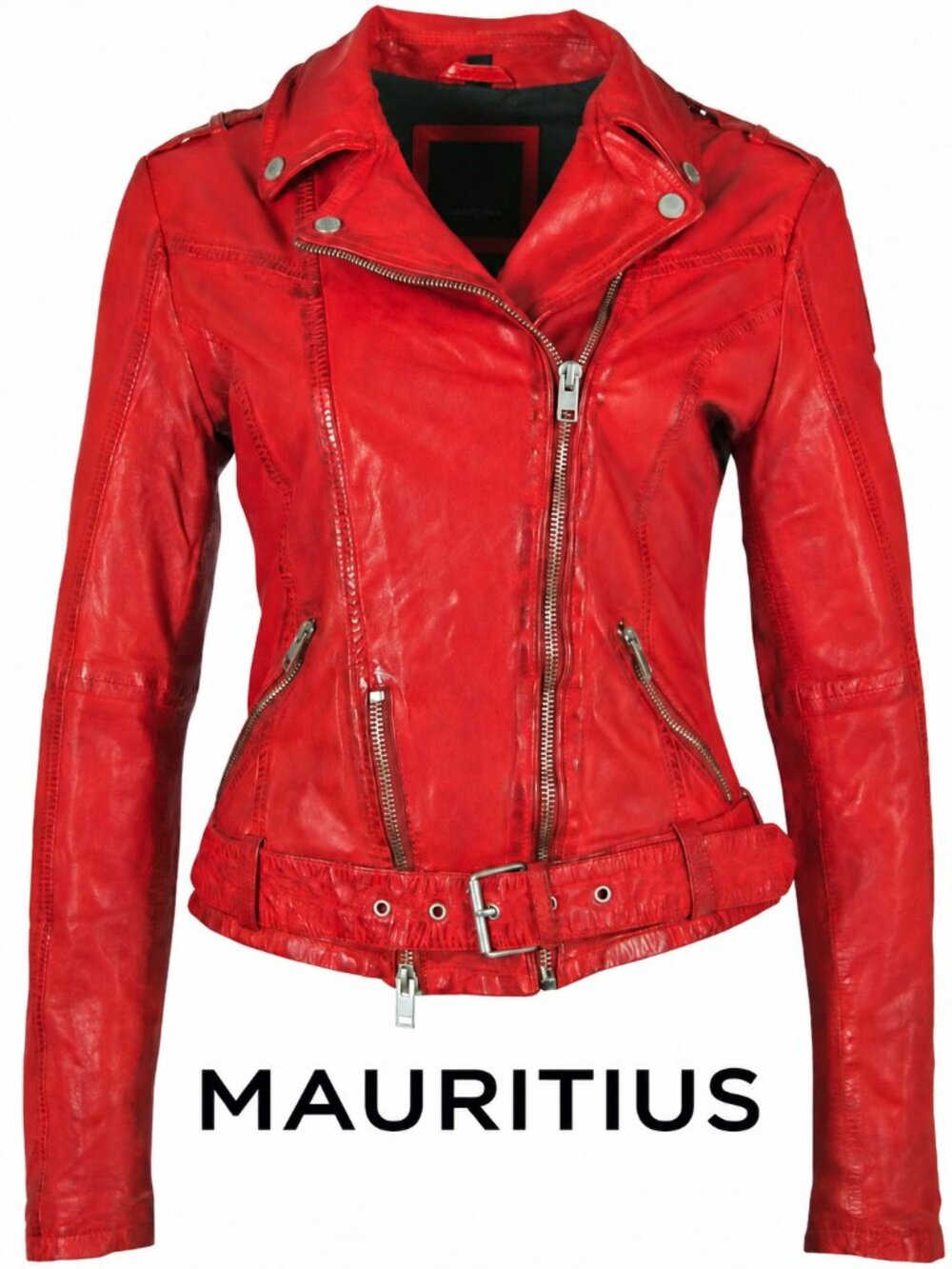 💥UBER STUNNING!💥Mauritius Wild 2 RF Lamb Leather Jacket in Lipstick Red